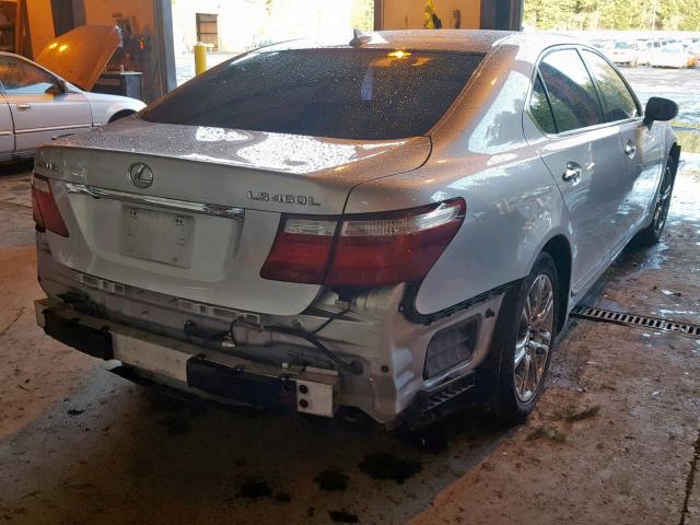 JTHGL46F575010401 - 2007 LEXUS LS 460L SILVER photo 4