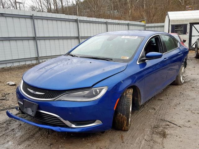 1C3CCCAB0FN751086 - 2015 CHRYSLER 200 LIMITE BLUE photo 2