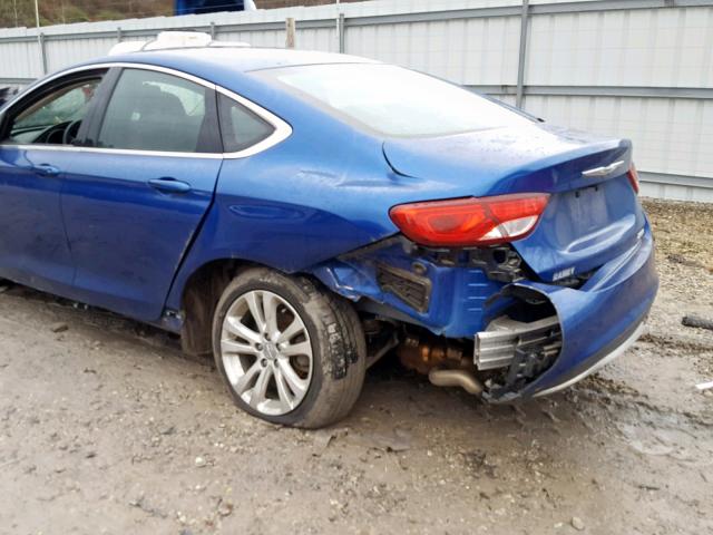 1C3CCCAB0FN751086 - 2015 CHRYSLER 200 LIMITE BLUE photo 9