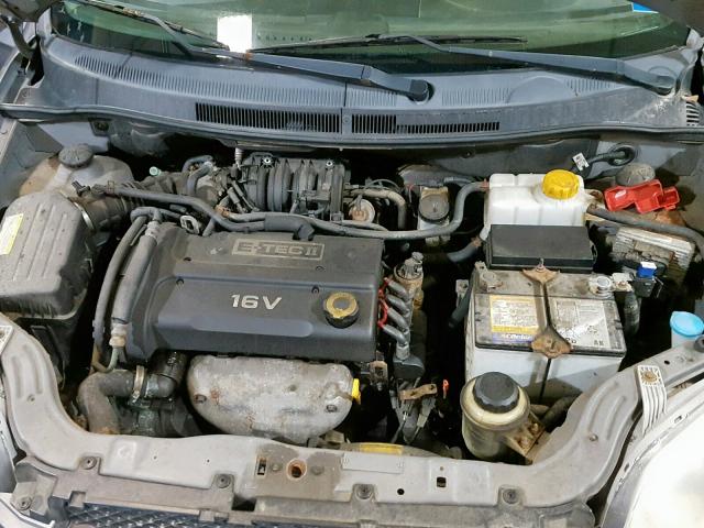 KL1TD56667B070585 - 2007 CHEVROLET AVEO BASE Gümüş foto 7