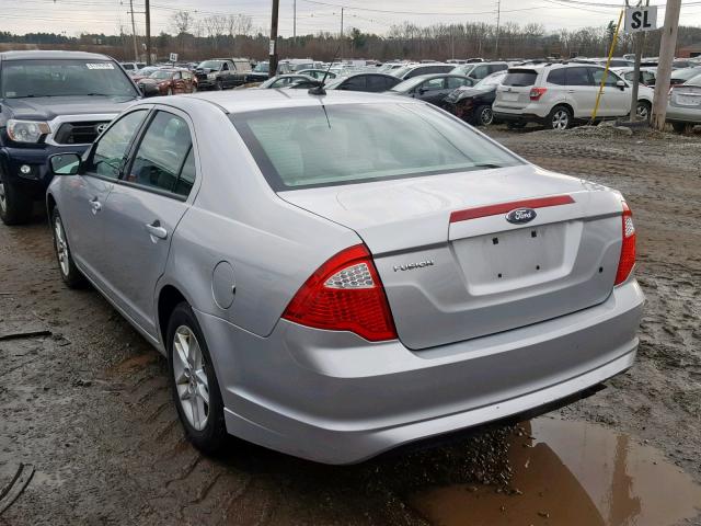 3FAHP0GA7CR173232 - 2012 FORD FUSION S GRAY photo 3