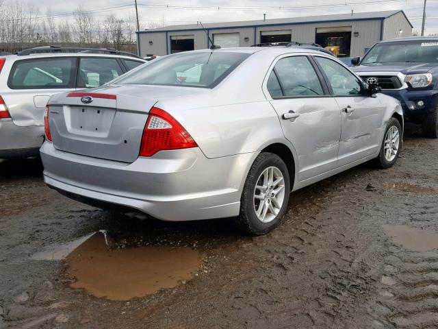 3FAHP0GA7CR173232 - 2012 FORD FUSION S GRAY photo 4