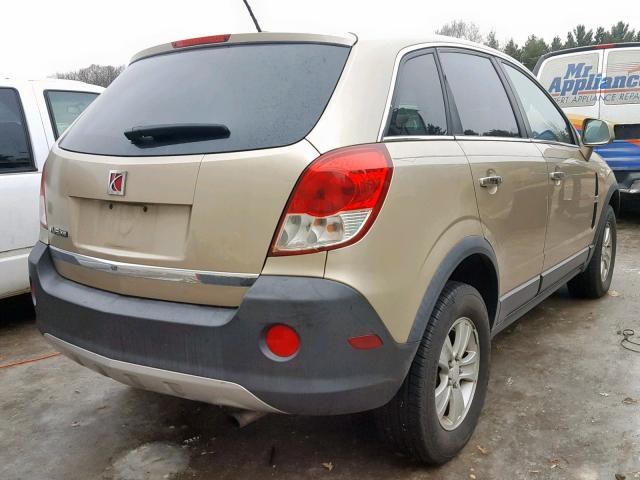 3GSCL33P38S661769 - 2008 SATURN VUE XE GOLD photo 4