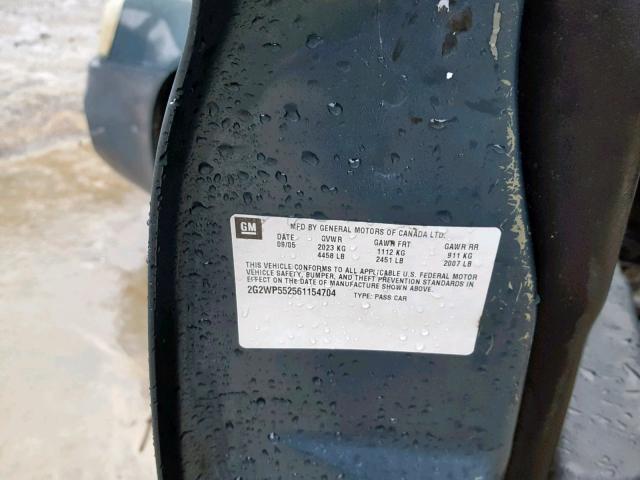 2G2WP552561154704 - 2006 PONTIAC GRAND PRIX 蓝色 照片 10