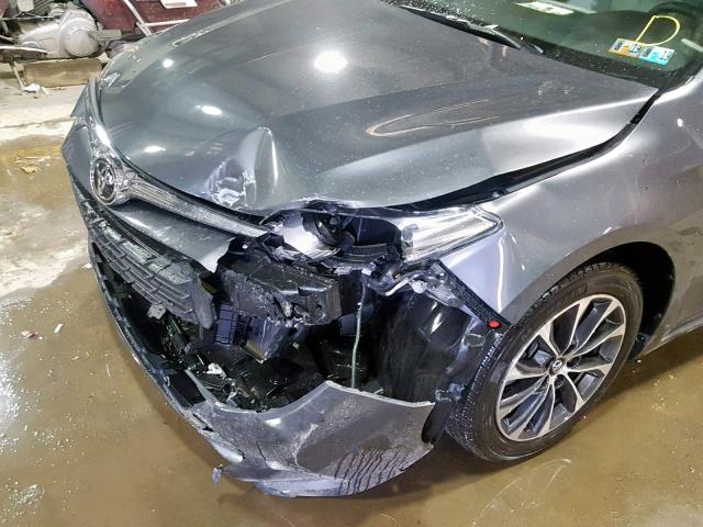 4T1BK1EB8HU254655 - 2017 TOYOTA AVALON XLE GRAY photo 9