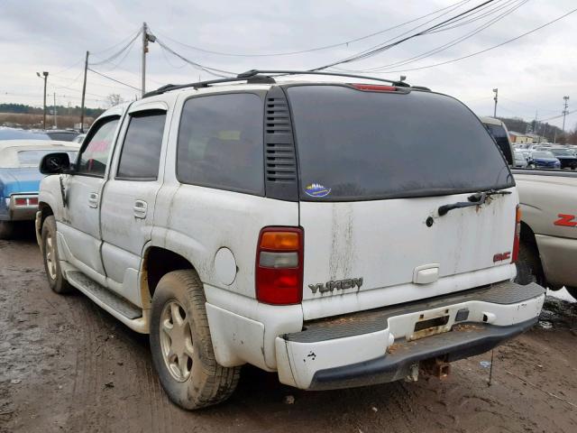 1GKEK63UX2J286796 - 2002 GMC DENALI WHITE photo 3