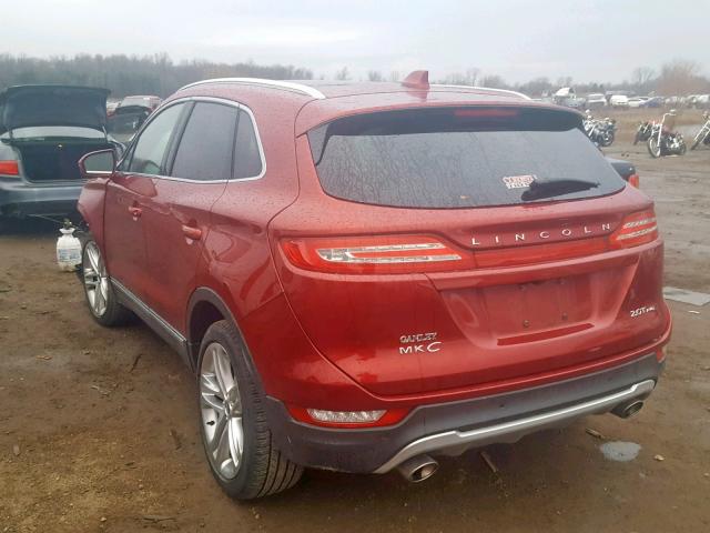 5LMCJ3D99HUL36036 - 2017 LINCOLN MKC RESERV RED photo 3