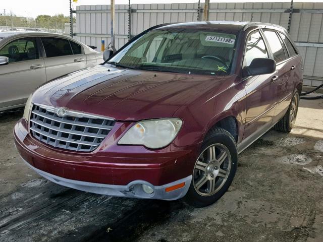 2A8GM68XX8R650035 - 2008 CHRYSLER PACIFICA T MAROON photo 2