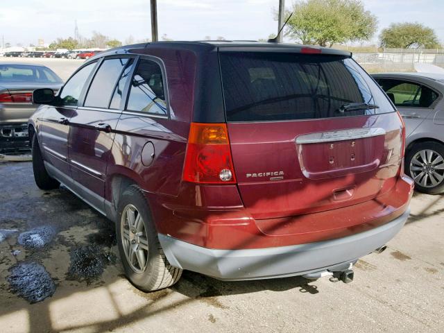 2A8GM68XX8R650035 - 2008 CHRYSLER PACIFICA T MAROON photo 3