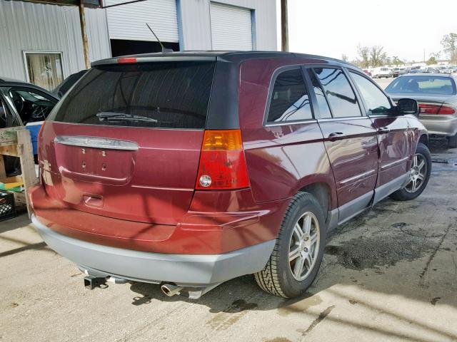 2A8GM68XX8R650035 - 2008 CHRYSLER PACIFICA T MAROON photo 4