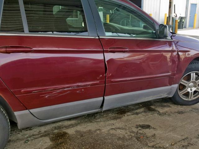 2A8GM68XX8R650035 - 2008 CHRYSLER PACIFICA T MAROON photo 9