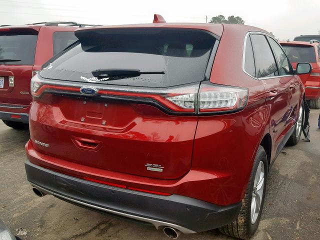 2FMPK3J98HBB78249 - 2017 FORD EDGE SEL RED photo 4