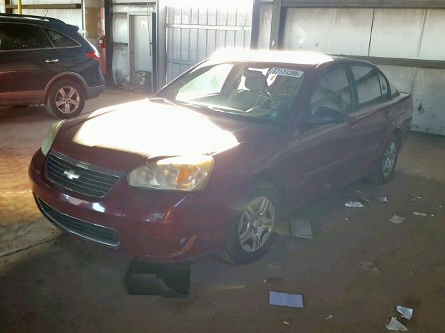 1G1ZS53F86F109478 - 2006 CHEVROLET MALIBU LS Tünd qırmızı foto 2