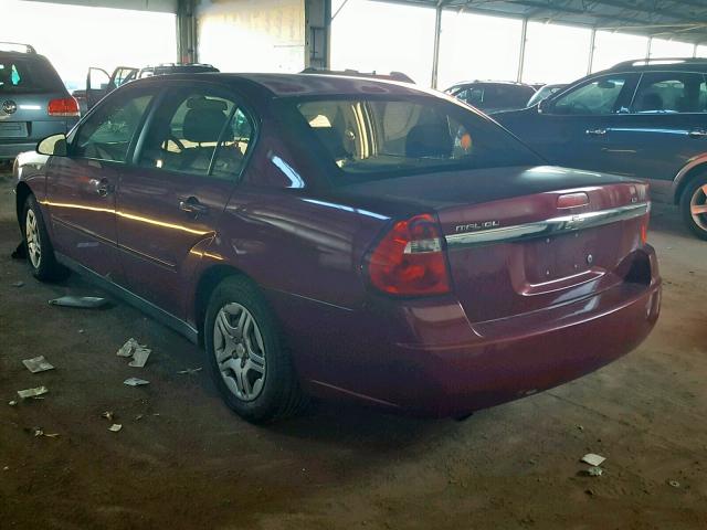1G1ZS53F86F109478 - 2006 CHEVROLET MALIBU LS Tünd qırmızı foto 3