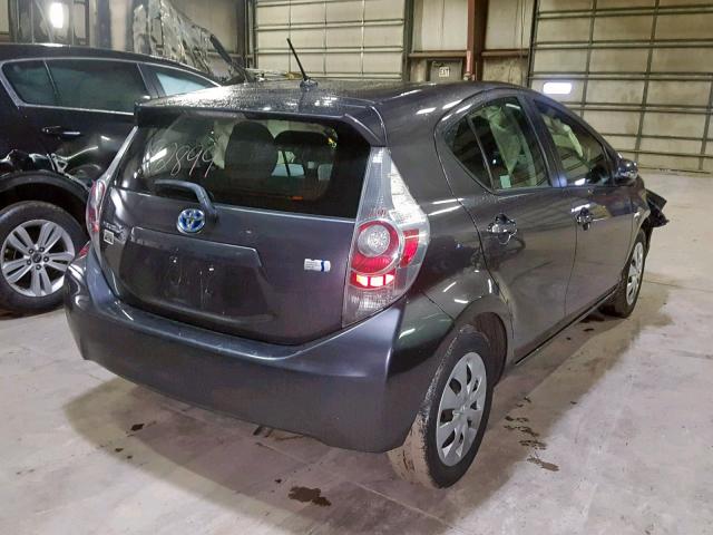 JTDKDTB32D1540780 - 2013 TOYOTA PRIUS C GRAY photo 4