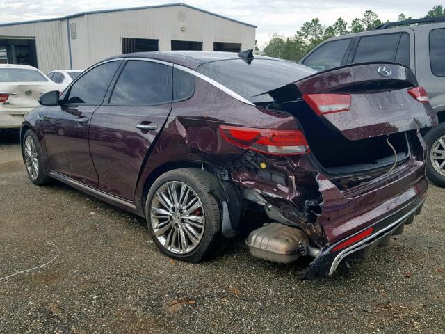 5XXGV4L28HG127044 - 2017 KIA OPTIMA SXL MAROON photo 3