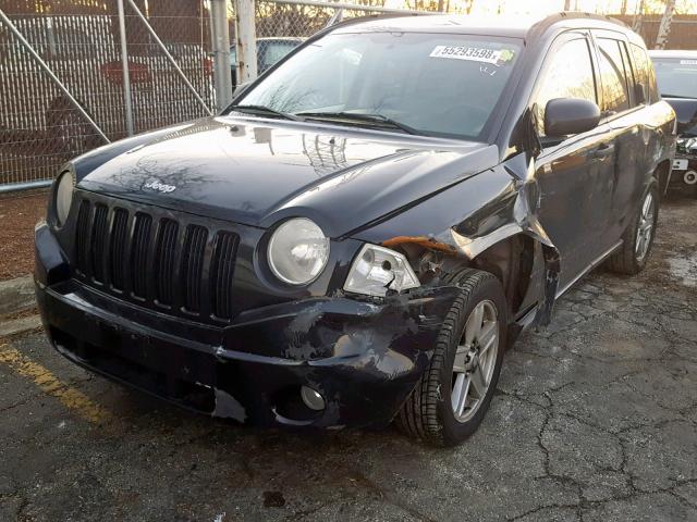 1J8FF47W37D145037 - 2007 JEEP COMPASS BLACK photo 2