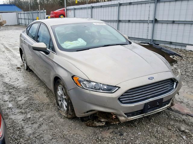 3FA6P0G72FR185692 - 2015 FORD FUSION S TAN photo 1