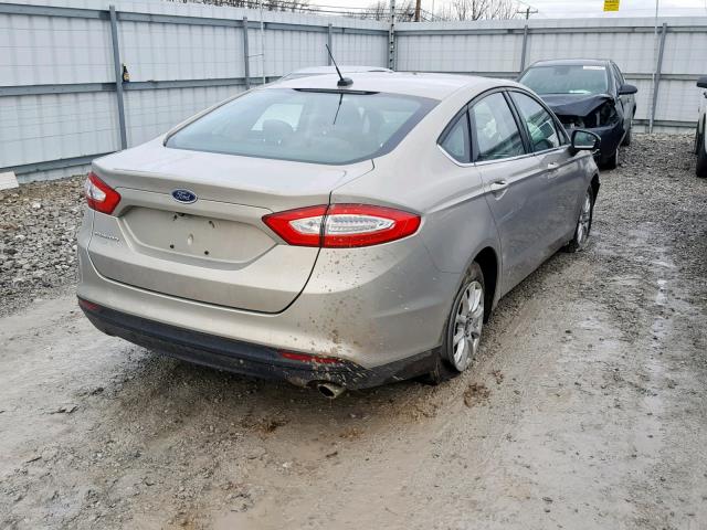 3FA6P0G72FR185692 - 2015 FORD FUSION S TAN photo 4