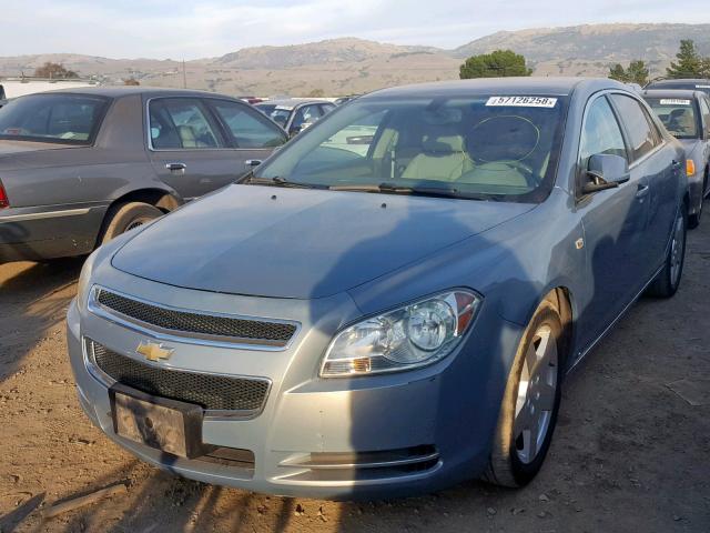 1G1ZJ57758F197978 - 2008 CHEVROLET MALIBU 2LT BLUE photo 2