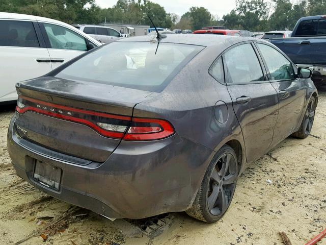 1C3CDFBB3FD173164 - 2015 DODGE DART SXT GRAY photo 4