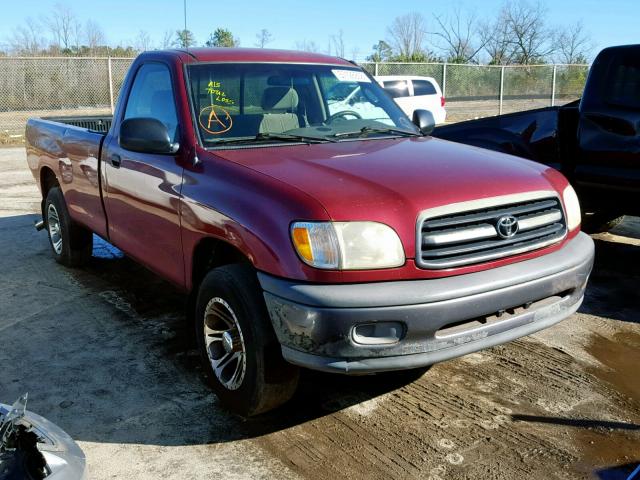 5TBJN32152S220479 - 2002 TOYOTA TUNDRA RED photo 1