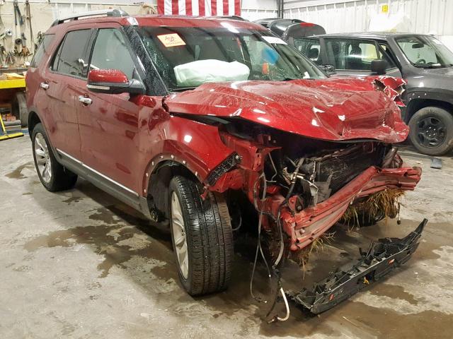 1FM5K8F86EGA99865 - 2014 FORD EXPLORER L RED photo 1