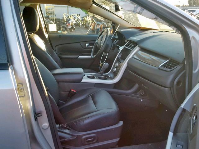 2FMDK3JC5DBE11500 - 2013 FORD EDGE SEL SILVER photo 5