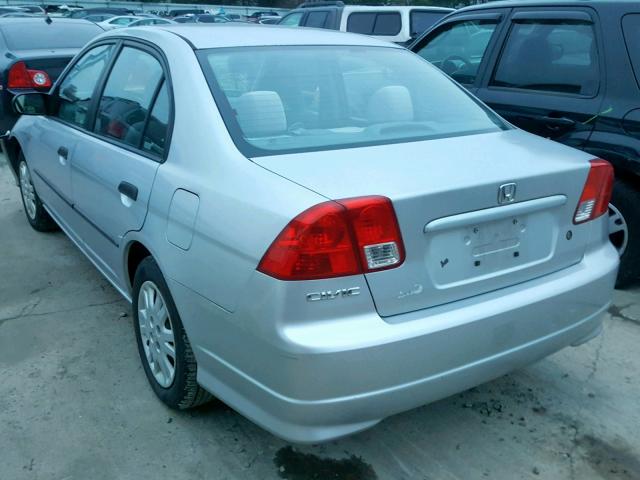 2HGES16375H510163 - 2005 HONDA CIVIC DX V SILVER photo 3