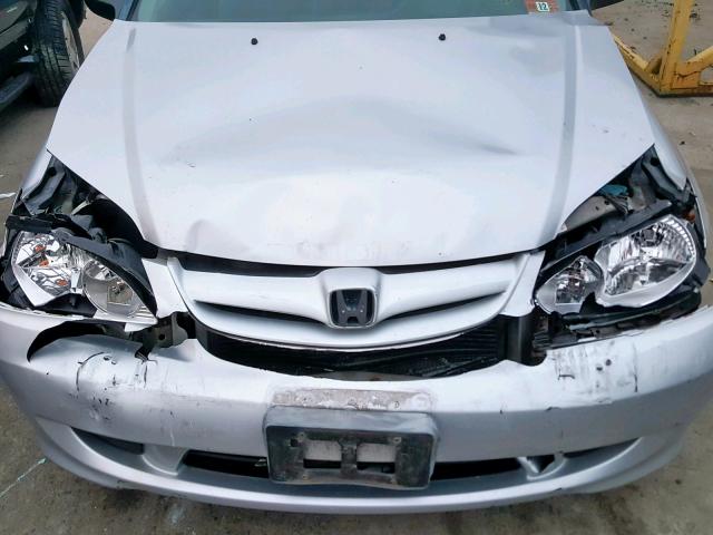 2HGES16375H510163 - 2005 HONDA CIVIC DX V SILVER photo 7