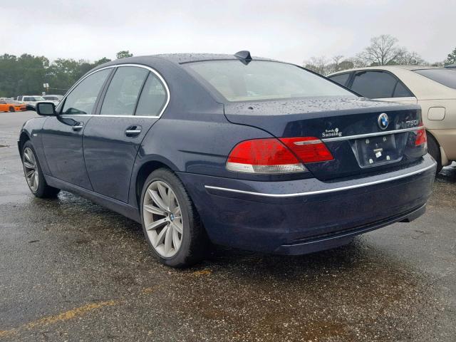 WBAHL83598DT14294 - 2008 BMW 750I BLUE photo 3