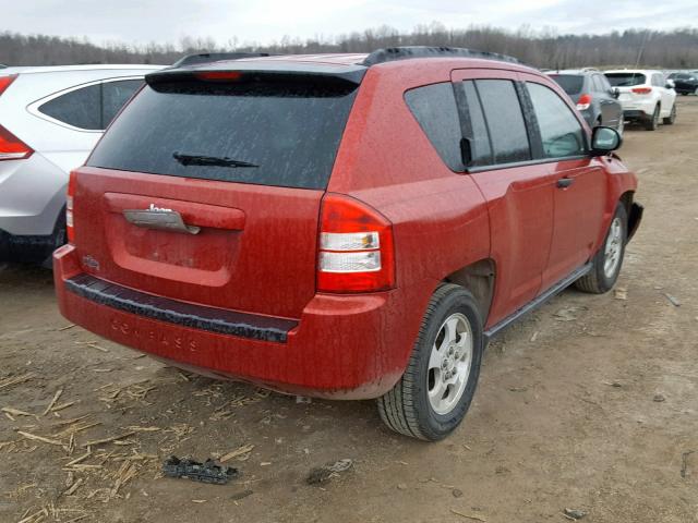 1J8FT47W37D324316 - 2007 JEEP COMPASS RED photo 4