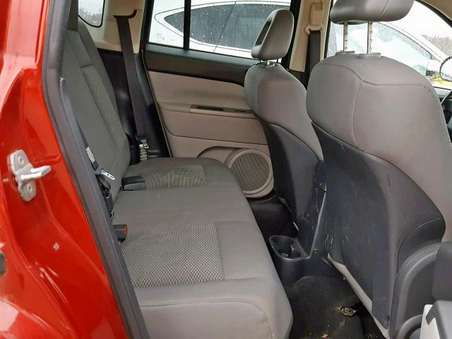 1J8FT47W37D324316 - 2007 JEEP COMPASS RED photo 6