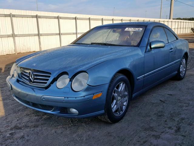 WDBPJ78J21A014154 - 2001 MERCEDES-BENZ CL 600 BLUE photo 2