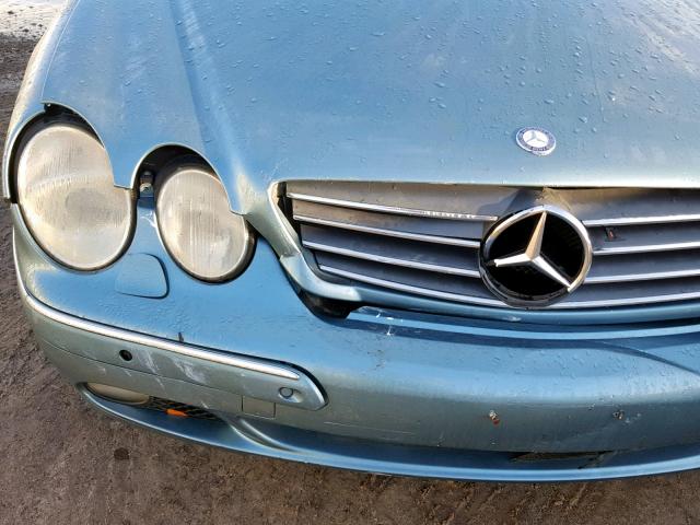 WDBPJ78J21A014154 - 2001 MERCEDES-BENZ CL 600 BLUE photo 9