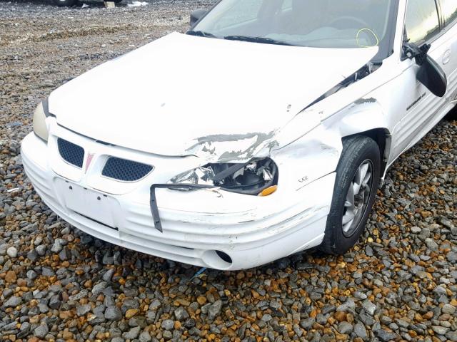 1G2NF52E91C215651 - 2001 PONTIAC GRAND AM S WHITE photo 9