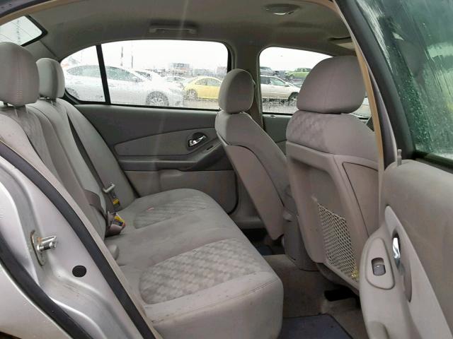 1G1ZT548X5F114838 - 2005 CHEVROLET MALIBU LS Gümüş foto 6
