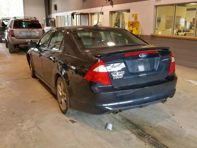 3FAHP0KC6BR119282 - 2011 FORD FUSION SPO BLACK photo 3