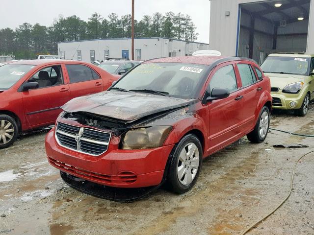 1B3HB48B27D163683 - 2007 DODGE CALIBER SX RED photo 2