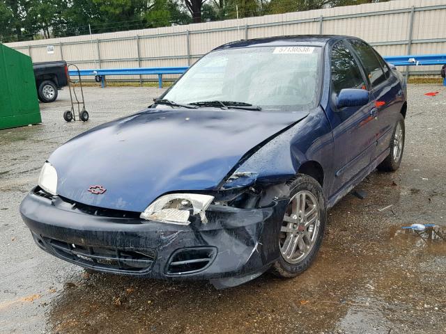 1G1JH52F227269695 - 2002 CHEVROLET CAVALIER L BLUE photo 2