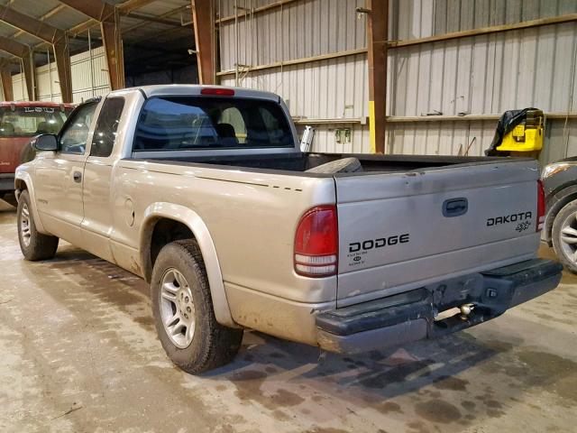 1D7GL12K04S653826 - 2004 DODGE DAKOTA SXT TAN photo 3