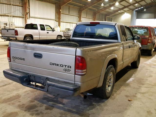 1D7GL12K04S653826 - 2004 DODGE DAKOTA SXT TAN photo 4