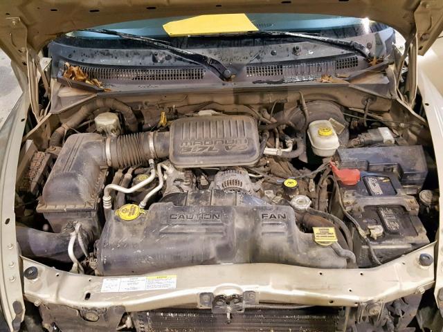 1D7GL12K04S653826 - 2004 DODGE DAKOTA SXT TAN photo 7