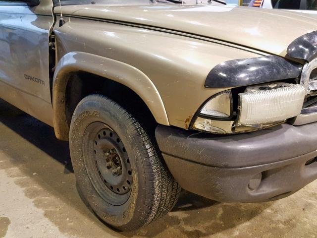 1D7GL12K04S653826 - 2004 DODGE DAKOTA SXT TAN photo 9