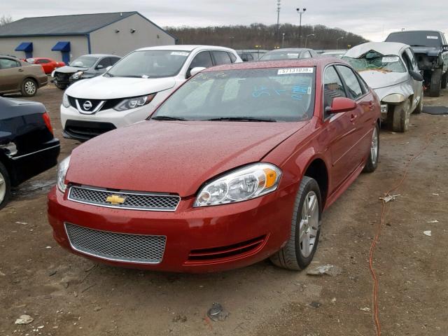 2G1WB5E38F1117190 - 2015 CHEVROLET IMPALA LIM RED photo 2