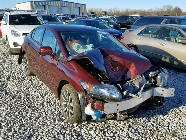 19XFB2F97EE043822 - 2014 HONDA CIVIC EXL MAROON photo 1