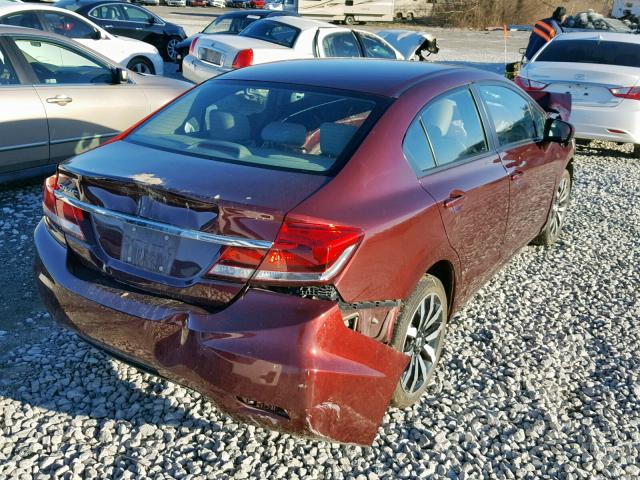 19XFB2F97EE043822 - 2014 HONDA CIVIC EXL MAROON photo 4