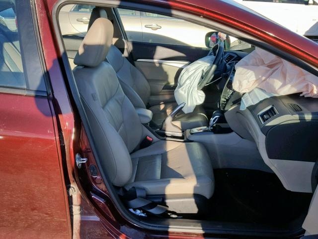 19XFB2F97EE043822 - 2014 HONDA CIVIC EXL MAROON photo 5