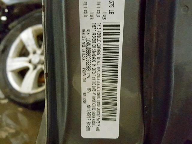 1C4NJDBB9CD562369 - 2012 JEEP COMPASS SP CHARCOAL photo 10