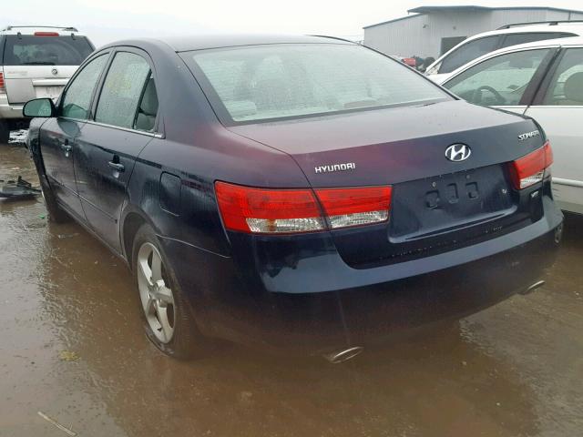 5NPEU46F77H212274 - 2007 HYUNDAI SONATA SE BLUE photo 3